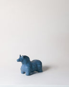 Medium Handbuilt Ceramic Horse Sculpture in Azure Glaze