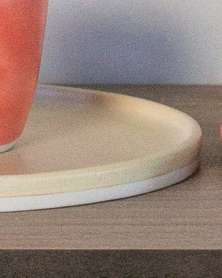 7" Square Sided Dessert Plate in Salted Butter Glaze