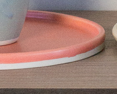 7" Square Sided Dessert Plate in Guava Glaze