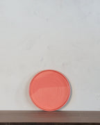 7" Square Sided Dessert Plate in Guava Glaze