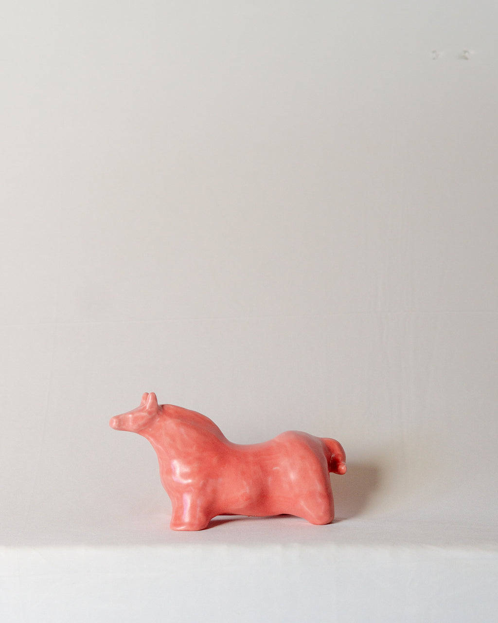 Medium Horse Sculpture in Guava Glaze