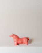 Medium Horse Sculpture in Guava Glaze