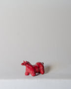 Small Horse Sculpture in Raspberry Glaze