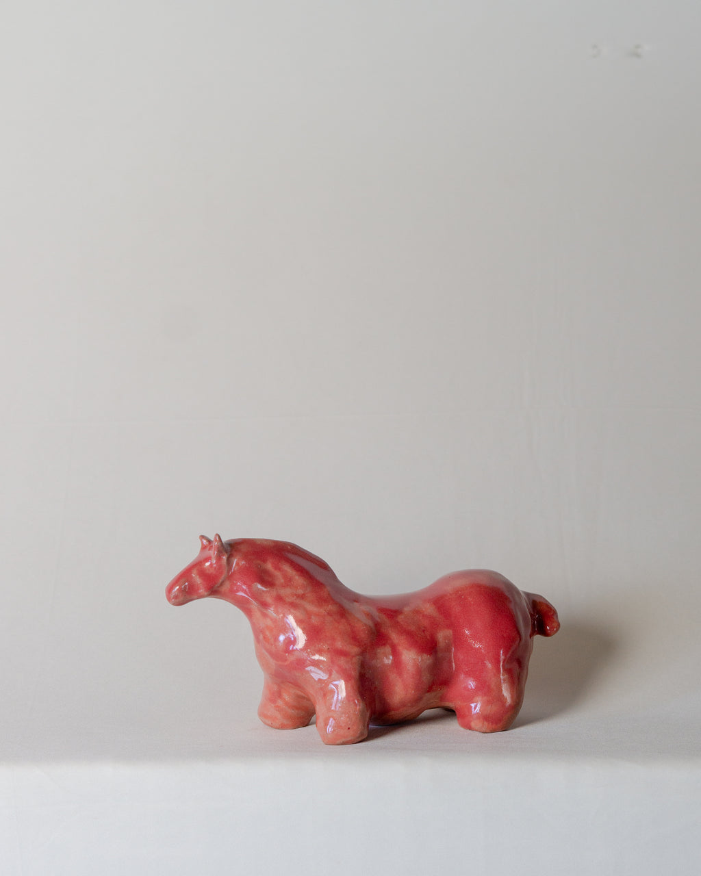 Medium Horse Sculpture in Pomegranite Glaze