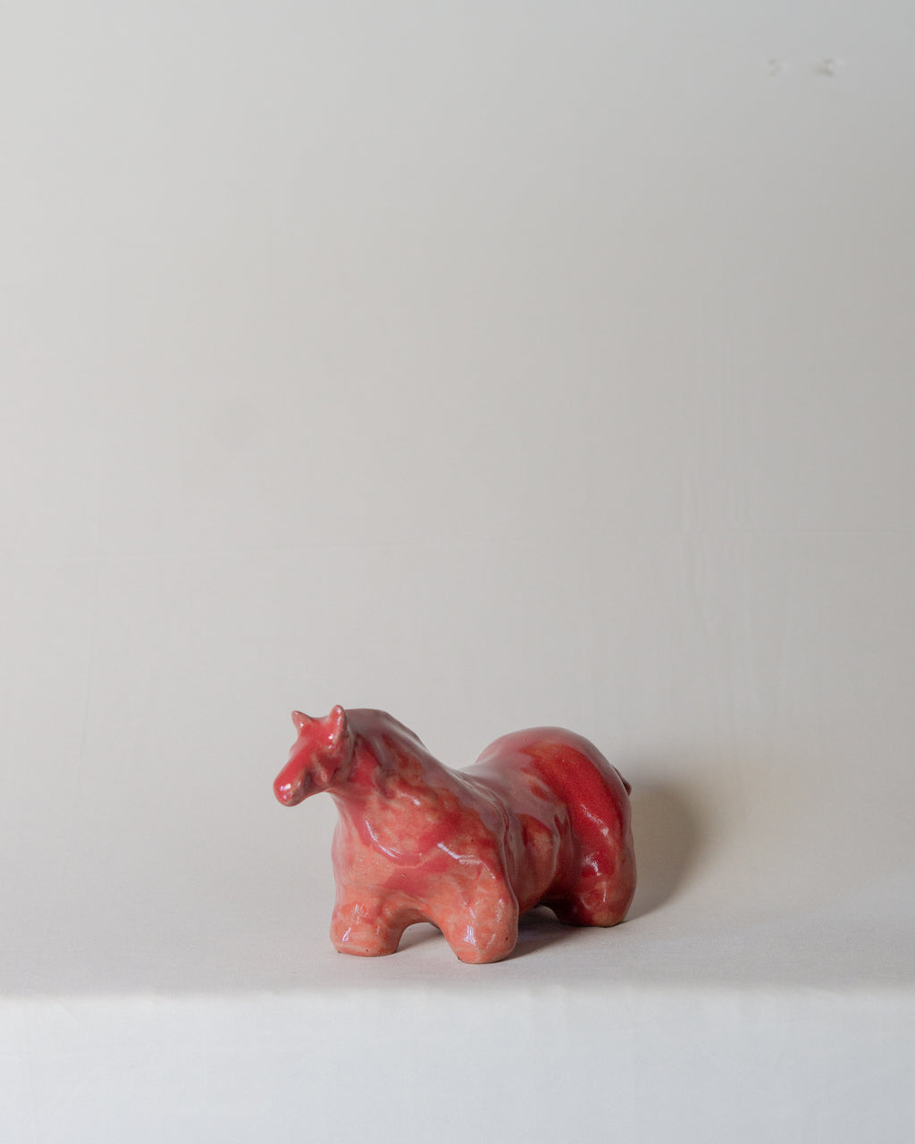 Medium Horse Sculpture in Pomegranite Glaze