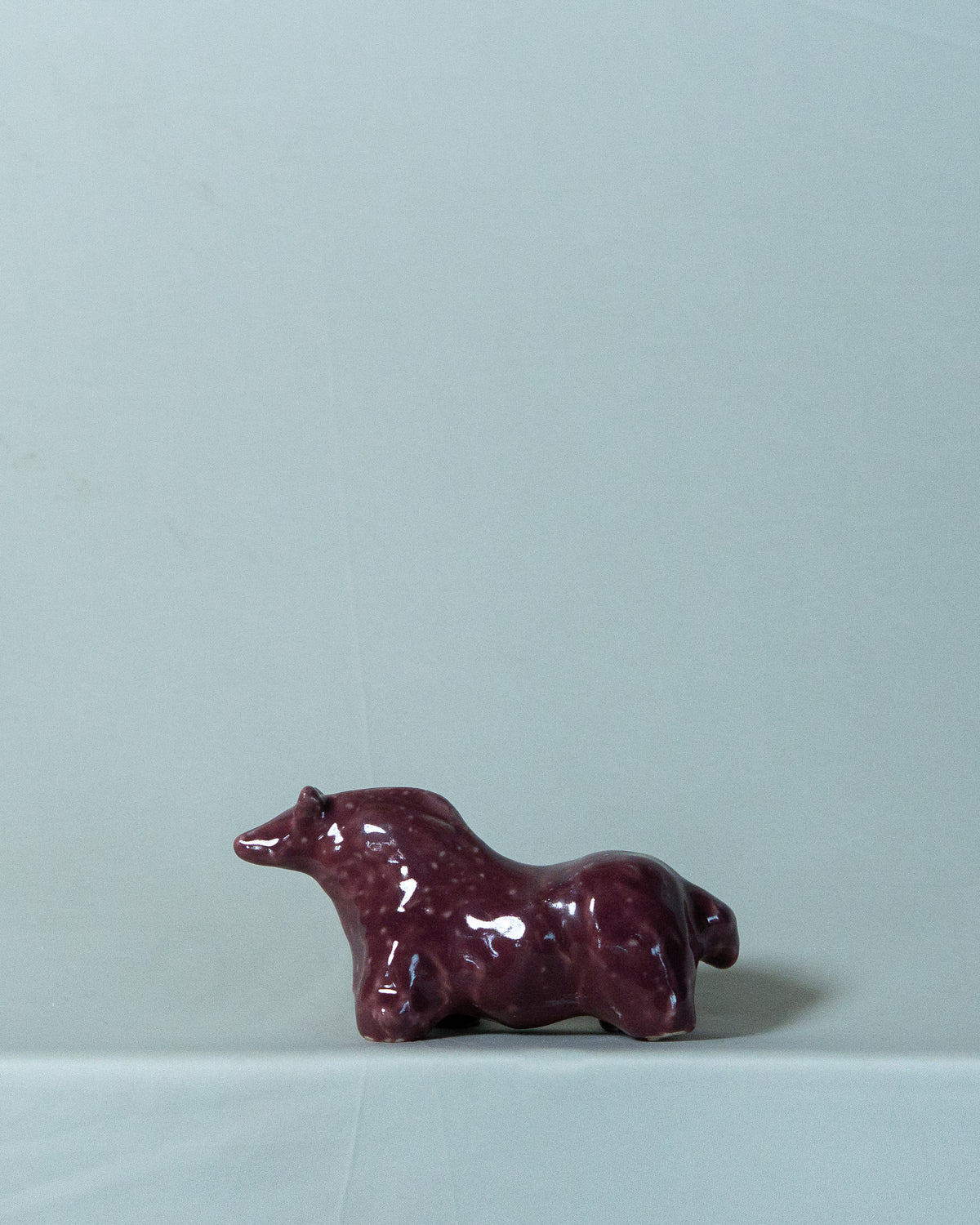 New: Small Horse Sculpture in Plumb Glaze