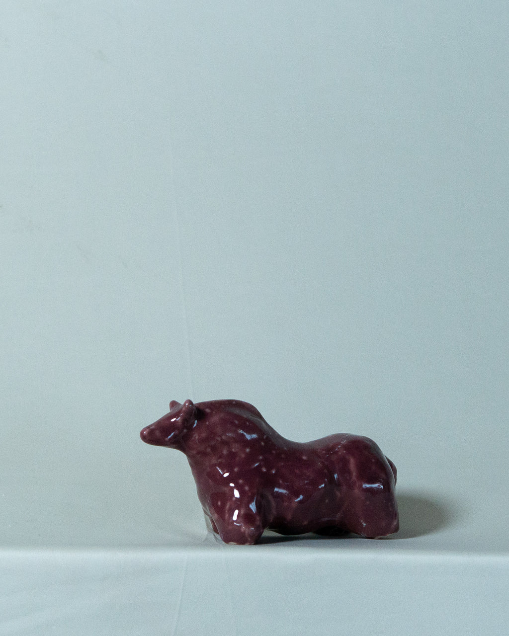 New: Small Horse Sculpture in Plumb Glaze