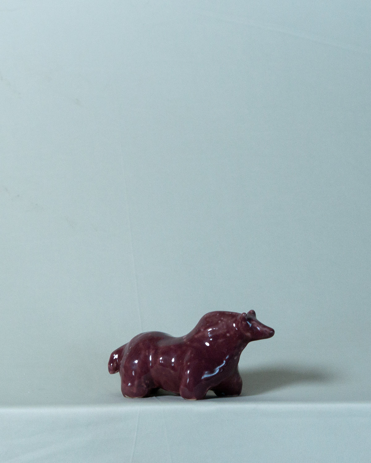 New: Small Horse Sculpture in Plumb Glaze