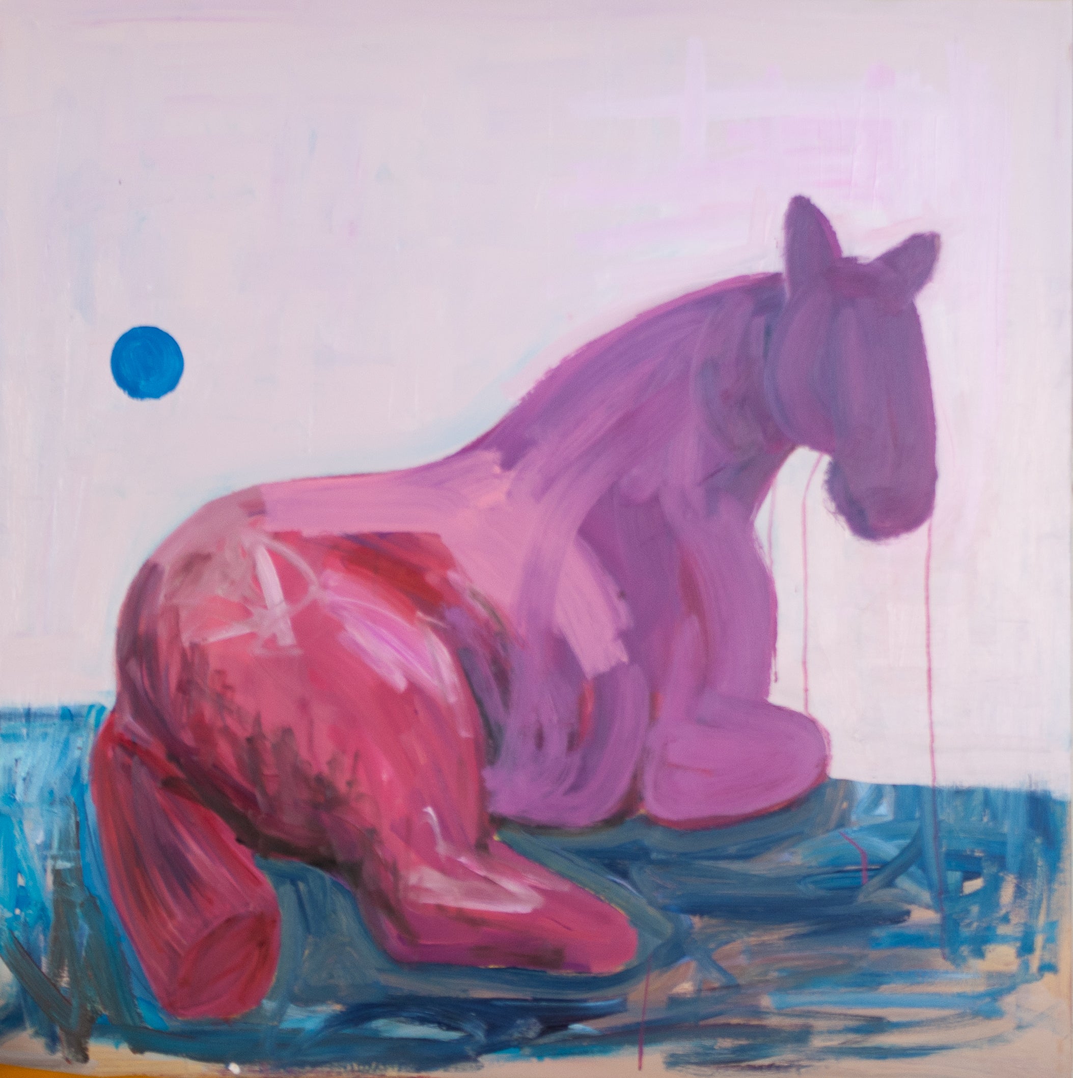 Luis Magaña-Horse with Blue Sun