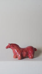 Medium Horse Sculpture in Pomegranite Glaze