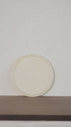7" Beveled Dessert Plate in Salted Butter Glaze
