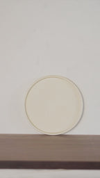 7" Square Sided Dessert Plate in Salted Butter Glaze