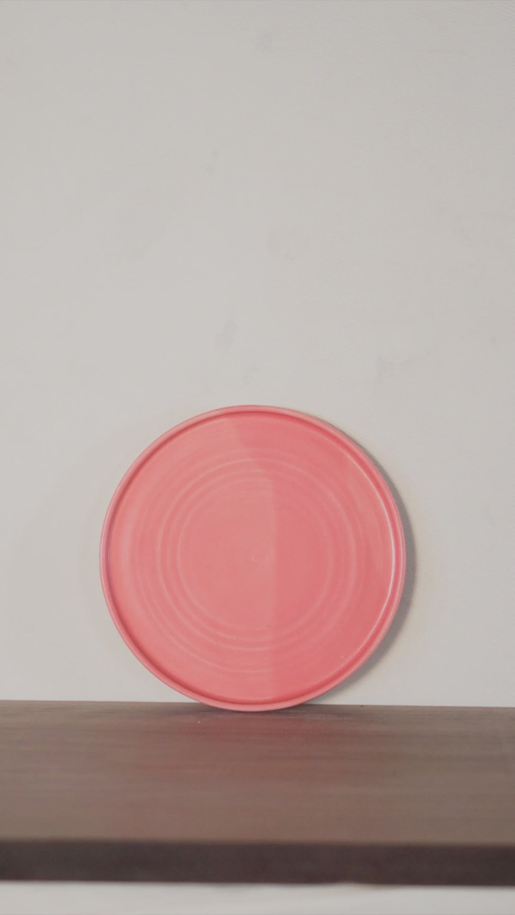7" Square Sided Dessert Plate in Guava Glaze