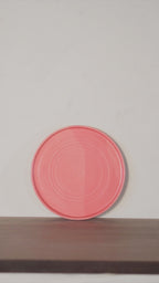 7" Square Sided Dessert Plate in Guava Glaze