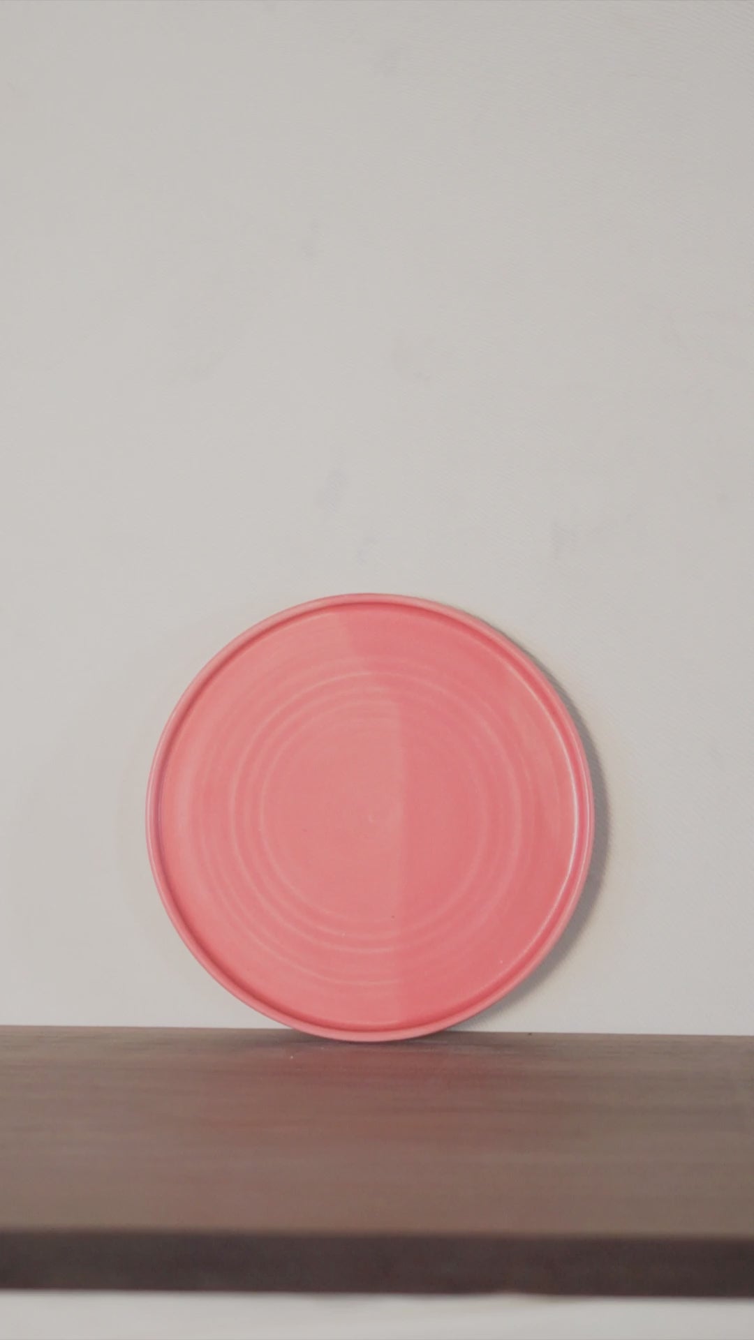 7" Square Sided Dessert Plate in Guava Glaze
